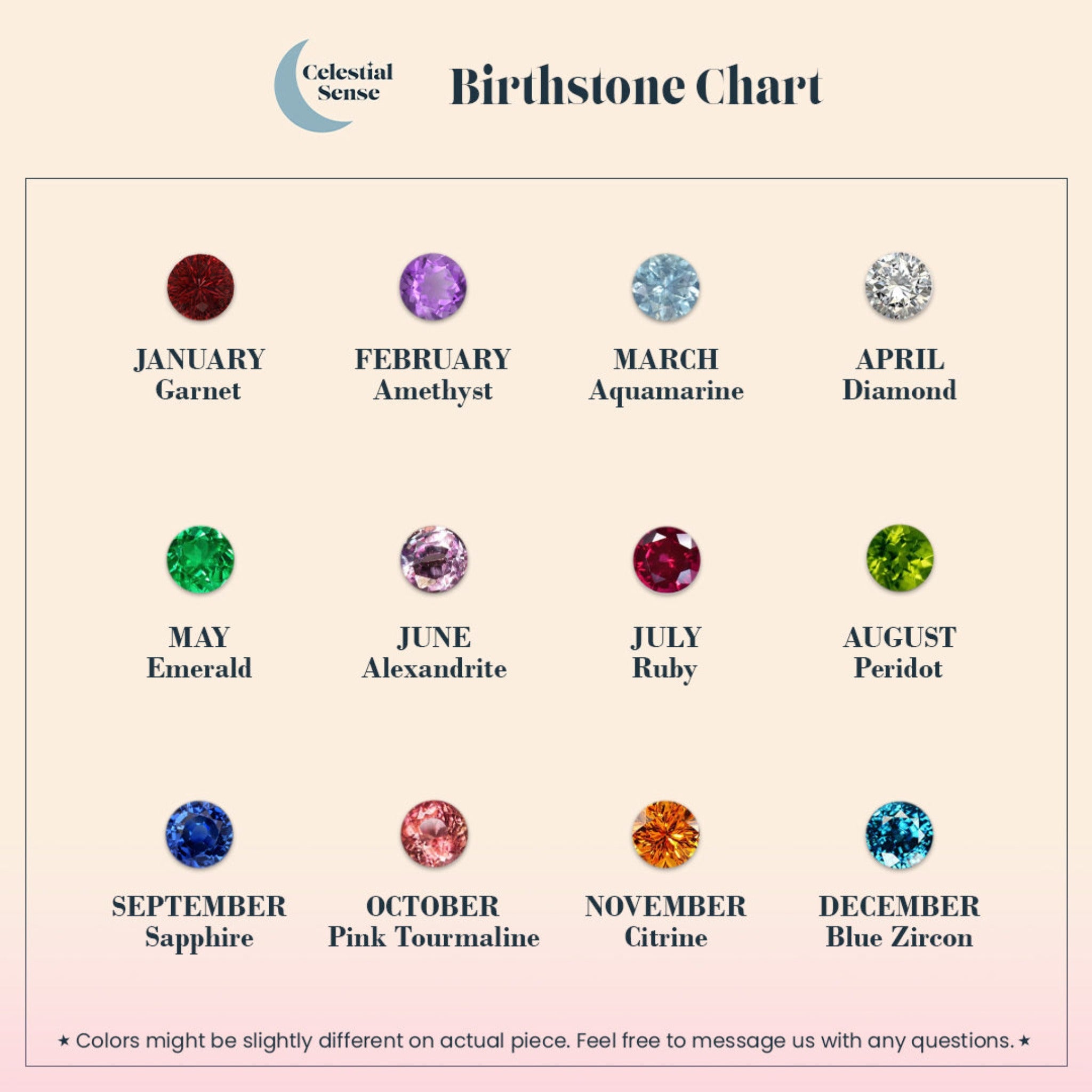 Birthstone Personalized Gift, Zodiac Necklace, Zodiac Jewelry, Birthst –  Laalee Designs